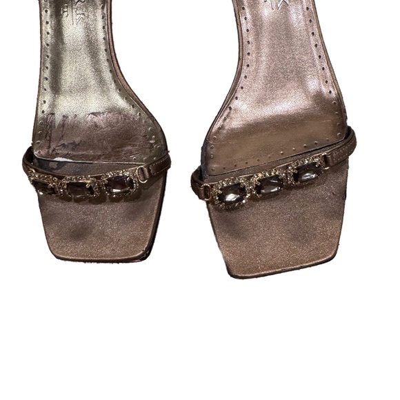 New York Transit Bronze strappy heels. Size 7.5 - Picture 5 of 6